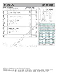 IXYH75N65C3 Datasheet Page 2