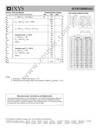 IXYN100N65A3 Datasheet Page 2