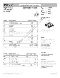 IXYN50N170CV1 Datasheet Cover