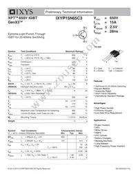 IXYP15N65C3 Datasheet Cover