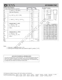 IXYX50N170C Datasheet Page 2