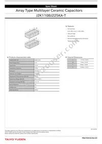 J2K110BJ225KA-T Datasheet Cover