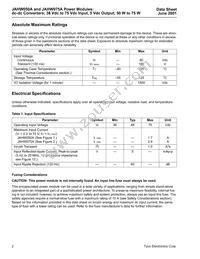 JAHW075A1 Datasheet Page 2