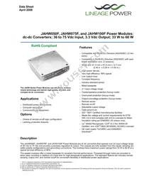 JAHW100F1 Datasheet Cover