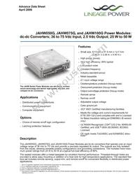 JAHW100G1 Datasheet Cover