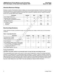 JBW030A1 Datasheet Page 2