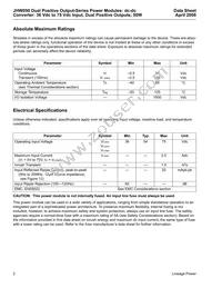 JHW050FY1 Datasheet Page 2