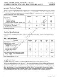 JW150B1 Datasheet Page 2