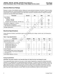 JW150D1 Datasheet Page 2
