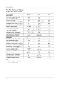 KA5M02659RN Datasheet Page 2