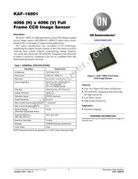 KAF-16801-AAA-DP-B1 Datasheet Cover