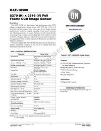 KAF-18500-NXA-JH-AE-08 Datasheet Cover