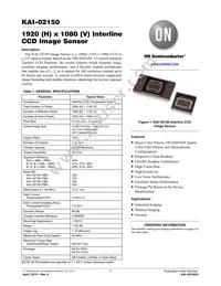 KAI-02150-QBA-FD-AE Datasheet Cover