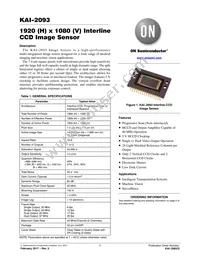 KAI-2093-CBA-CB-BA Datasheet Cover