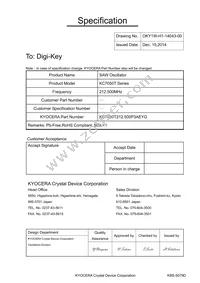 KC7050T212.500P3AEYG Datasheet Cover