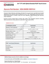 KDA-084OB-18051S-A Datasheet Cover