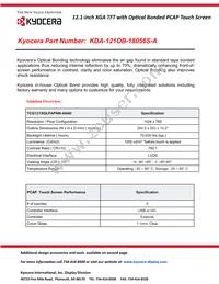 KDA-121OB-18056S-A Datasheet Cover