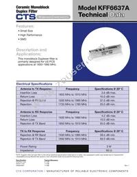 KFF6637A Datasheet Cover