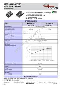 KHR4-T227 6.0 OHM 5% Cover