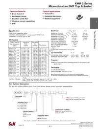 KMR213G LFG Datasheet Cover