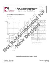KMX62-1031-SR Datasheet Page 14