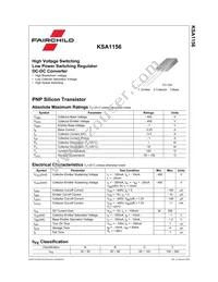 KSA1156OSTSTU Datasheet Page 2
