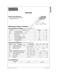 KSA1244YTU Datasheet Cover