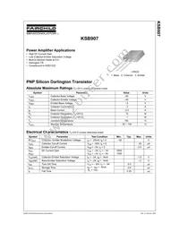 KSB907TU Datasheet Cover