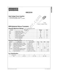 KSC2310OTA Datasheet Cover