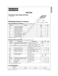 KSC2335Y Datasheet Cover