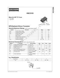 KSC3123YMTF Datasheet Cover