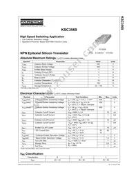 KSC3569YTU Datasheet Cover