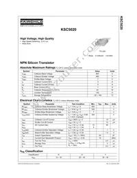 KSC5020O Datasheet Cover
