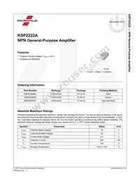 KSP2222ATF Datasheet Page 2