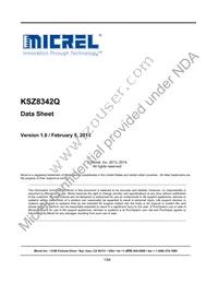 KSZ8342Q Datasheet Cover