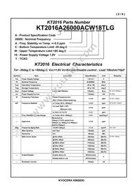 KT2016A26000ACW18TLG Datasheet Page 3