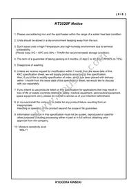 KT2520F26000ZAW18TKK Datasheet Page 7