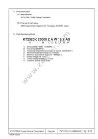 KT2520K26000ZAW18TAS Datasheet Page 13