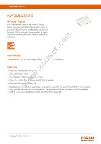 KW DMLQ33.SG-Z8KF7-EBVFFCBB46-8E8G-350-S Datasheet Cover