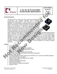 KX122-1037 Datasheet Cover