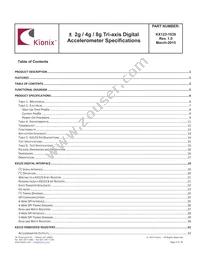 KX123-1039 Datasheet Page 2