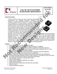KX127-1068 Datasheet Cover
