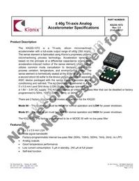 KX220-1072 Datasheet Cover
