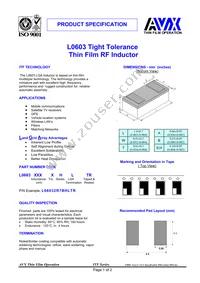 L0603220FHLTR Datasheet Cover