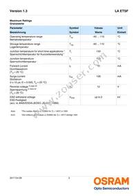 LA ETSF-AABA-24-1-50-R18-Z Datasheet Page 3