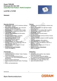 LA ETSF-BBCB-24-1-50-R18-ZZ-XX Datasheet Cover