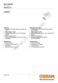 LA M676-Q2T1-24 Datasheet Cover