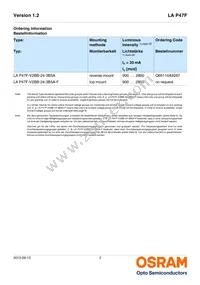 LA P47F-V2BB-24-3B5A-Z Datasheet Page 2