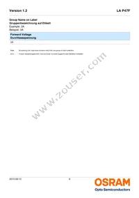 LA P47F-V2BB-24-3B5A-Z Datasheet Page 6