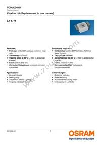 LA T776-R1S2-1 Datasheet Cover